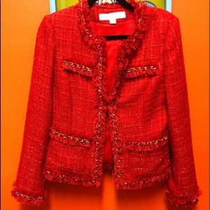 Stunning Boucle blazer with gold detail